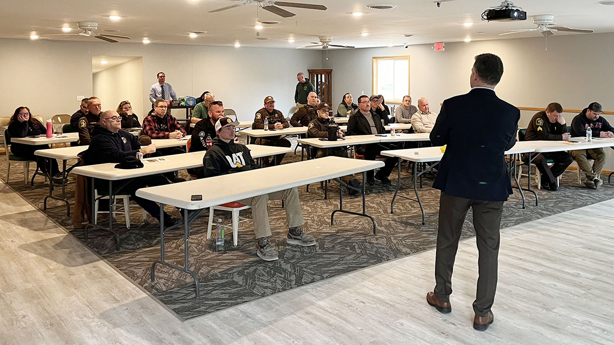 Local law enforcement officers receive training